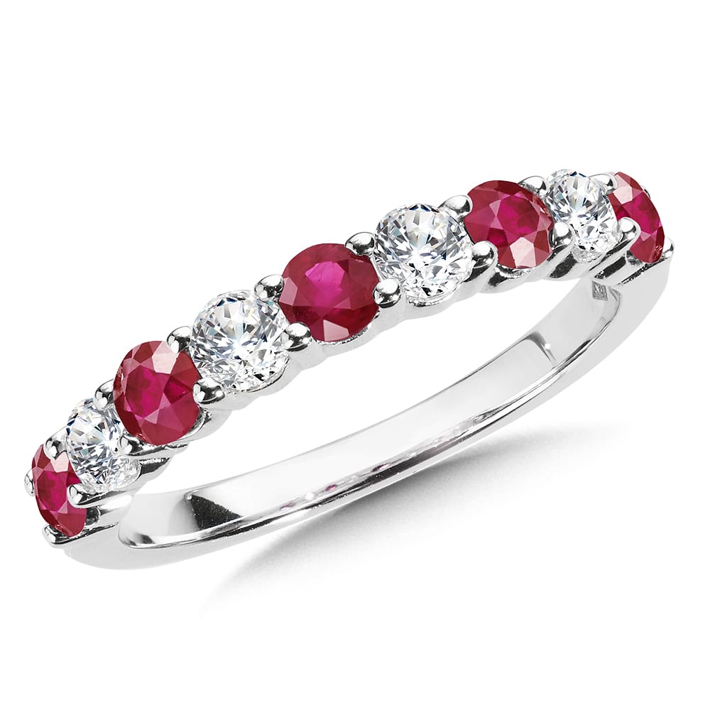 Diamond and Ruby Anniversary Band CCR2524-W - South Shore Diamond Exchange