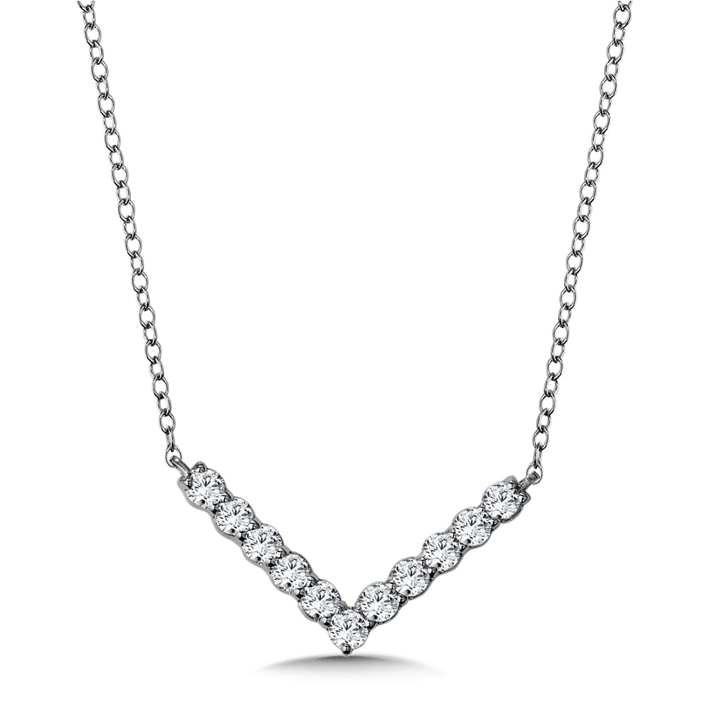 V-Shaped Diamond Necklace