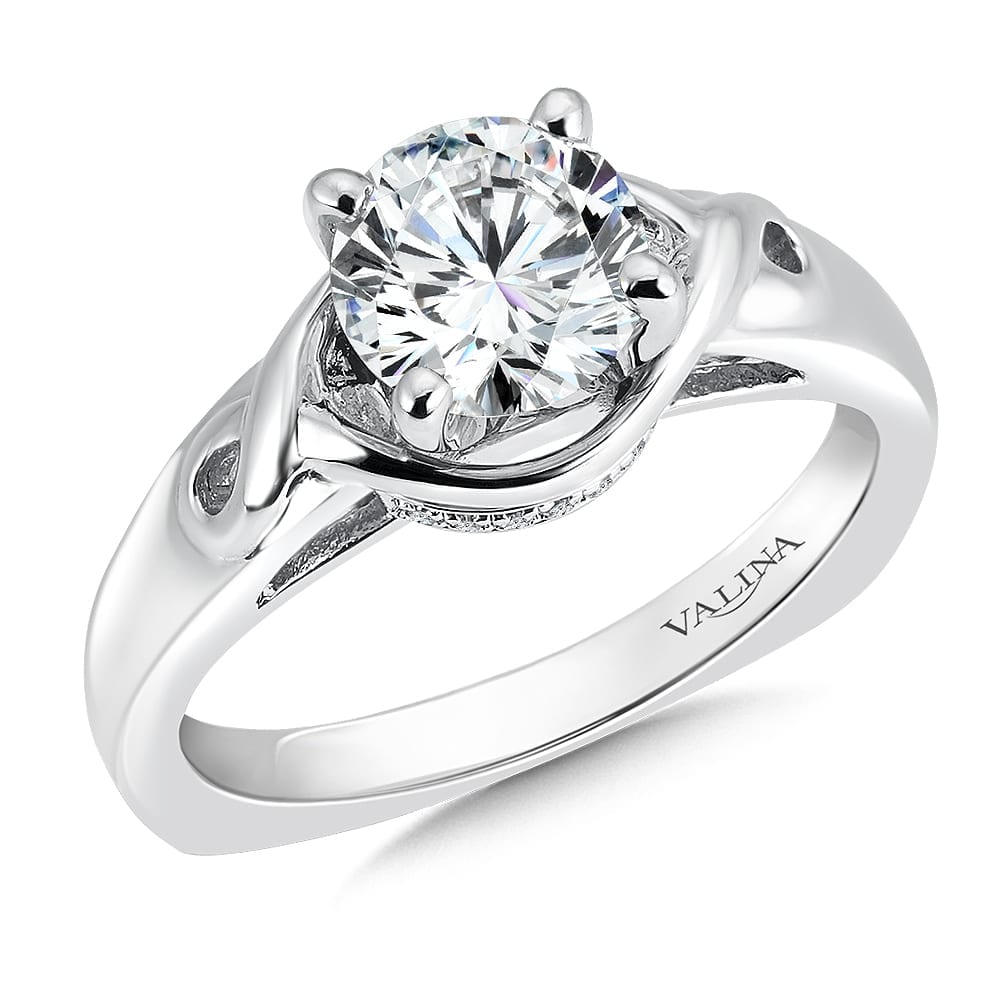 18K White Gold Split Shank Tapered Diamond Engagement Ring – Kirk Kara