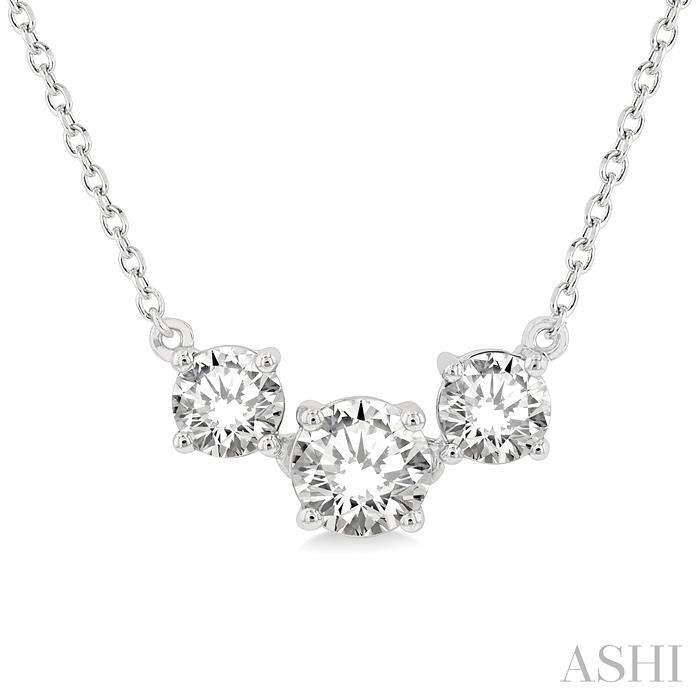 Evara Platinum Rose Gold Necklace with Diamonds for Women JL PT N 186