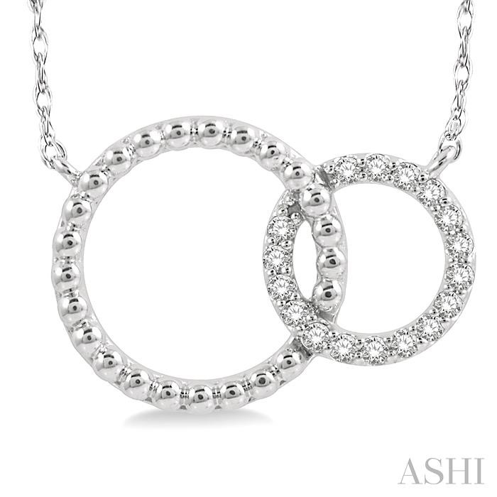 Sterling Silver Double Circle Necklace | Daisy Rose Jewellery