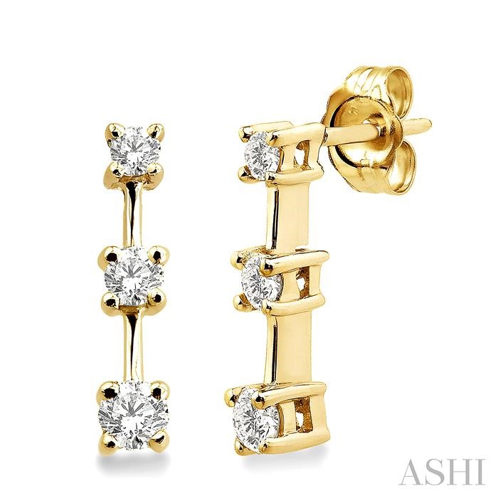 Buy Shimmering Rosegold Diamonds Earrings- Joyalukkas